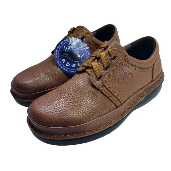 Propet M4070-BR Villager Oxford Lace Walking Shoes, size 7.5 3E, Brown. main image 4